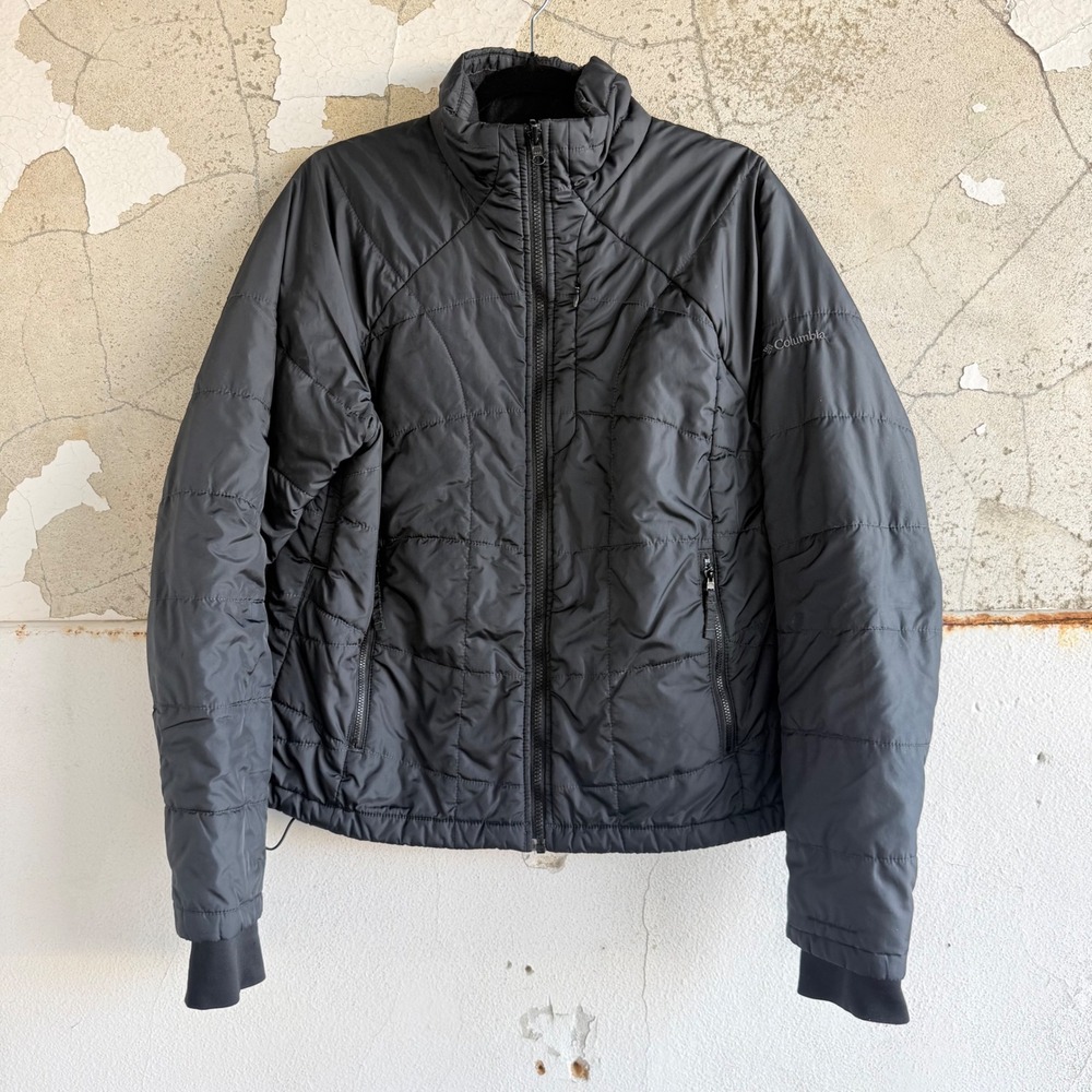 Columbia Jacket Black Quilted Puffer Full Zip Interchange Womens XL Outdoors - Picture 1 of 11